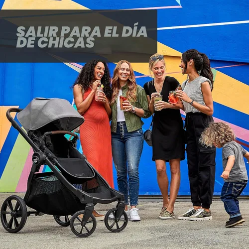Vista 2 de Baby Jogger City Select 2 - Cochecito modular individual a doble, colección Eco, gris Harbor & Tencel