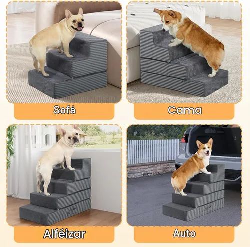 Vista 4 de Escaleras para perros pequeños, escalones plegables para perros de 18