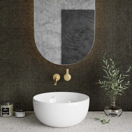 Vista 4 de CRE8TIVE Papel tapiz de pasto negro dorado para despegar y pegar, papel tapiz metálico de espiga con textura, autoadhesivo, tela extraíble, papel