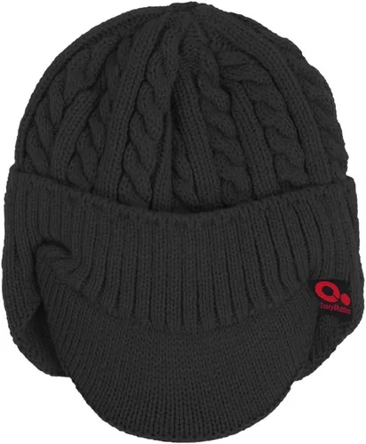 Vista 80 de Janey&Rubbins Gorro de punto diario con orejeras con forro polar y calavera