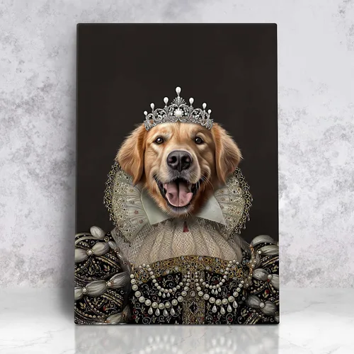 Vista 24 de Awesometik Impresión en lienzo personalizada retrato real de mascota a partir de foto, retrato personalizado del Renacimiento, retratos, retratos 20