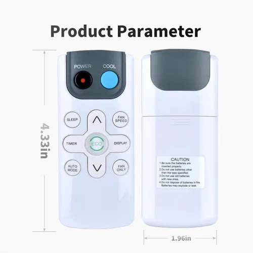 Vista 6 de ZWP GYKQ-71E Control remoto de aire acondicionado de ventana para 2-Blanco