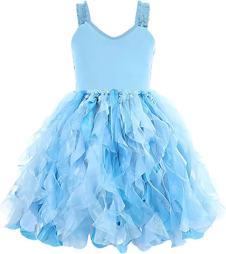 Vista 3 de Suppromo Vestido tutú para niñas pequeñas, fiesta de cumpleaños, vestido de tul con lentejuelas brillantes para niñas pequeñas, concurso