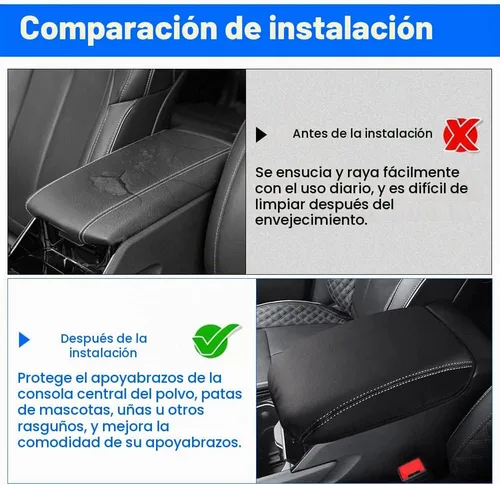 Vista 4 de Autorder Funda para reposabrazos de consola central para Jeep Grand Cherokee L 2021-2025 2026, accesorios para reposabrazos, funda antiarañazos