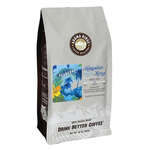 Vista 13 de Aroma Ridge Granos de café de Brasil, café brasileño en grano entero, granos de café recién tostados Peaberry, 16 onzas