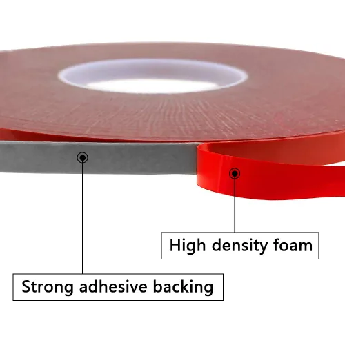 Vista 3 de DGSL Cinta adhesiva de doble cara, 0.59 pulgadas x 108 pies, cinta adhesiva de montaje resistente, cinta de espuma impermeable para tiras de luces