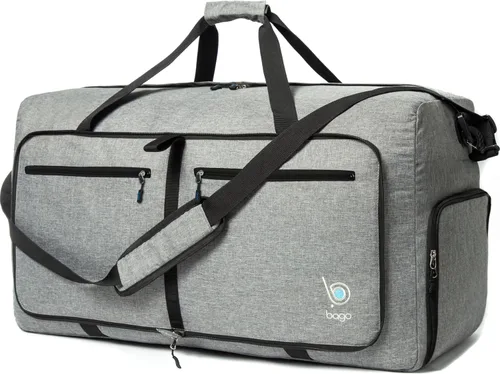 Vista 43 de Bago Travel Duffle Bag for Women & Men. Medium Duffel Bag for Traveling Todo negro