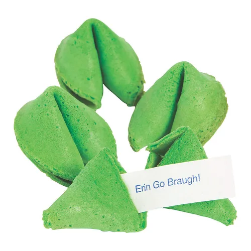 Vista 7 de Fun Express Fortune Cookies envueltas individualmente a granel, 50 galletas rojas y verdes de Navidad para fiestas de vacaciones, golosinas