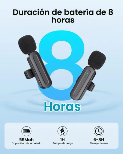 Vista 4 de Micrófono Lavalier inalámbrico 3 en 1 para iPhone: micrófono de solapa Bluetooth para iPad Android Phone Camera Pc - Micrófonos de clip pequeño
