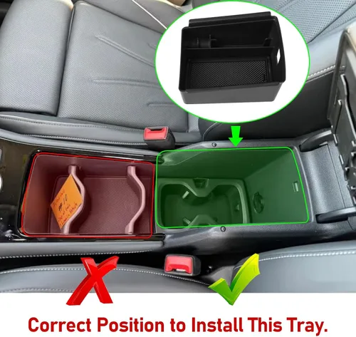 Vista 2 de TTCR-II Compatible con el organizador de consola central Volkswagen Tiguan 2025-2026, para consola VW Tiguan 2025 2026, bandeja organizadora