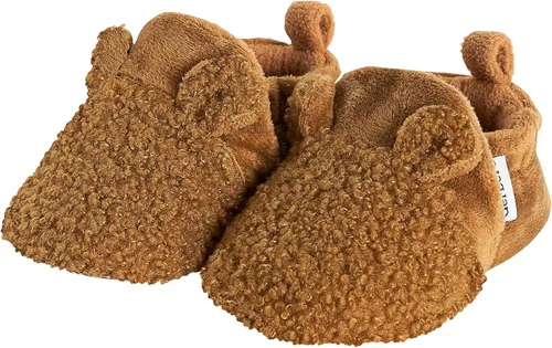 Vista 4 de Gerber Botines unisex con forro polar para bebé, antideslizantes, suaves, con orejas