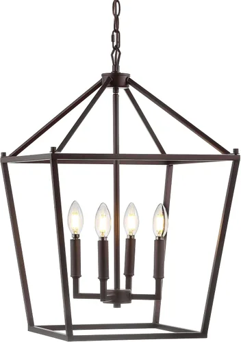 Vista 22 de JONATHAN Y JYL7601A - Lámpara de pagoda regulable y ajustable de metal LED, clásica, tradicional de estilo granja para comedor, sala de estar