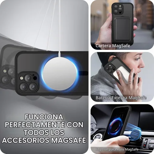 Vista 6 de BERFY Funda para iPhone 12 Pro Max, compatible con MagSafe, protector de pantalla de privacidad integrado y protección de cámara, antiespía