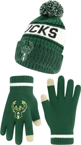 Vista 12 de Ultra Game NBA - Gorro de invierno súper suave para niños y niñas, con guantes de pantalla táctil extra cálidos