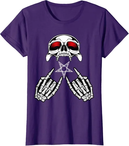 Vista 10 de Camisas de metal pesado con diseño de abanico de metal Negro