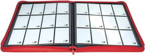 Vista 3 de Ultra Pro E-15743 Ultra Pro-12 Carpeta Pro con Cremallera de 12 Bolsillos-Roja, M Rojo