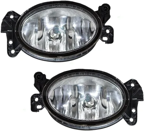 Vista 2 de Par de luces antiniebla para parachoques delantero con bombillas halógenas 9006 para Mercedes Benz CLK E ML Class, se adapta a OE 1698201656