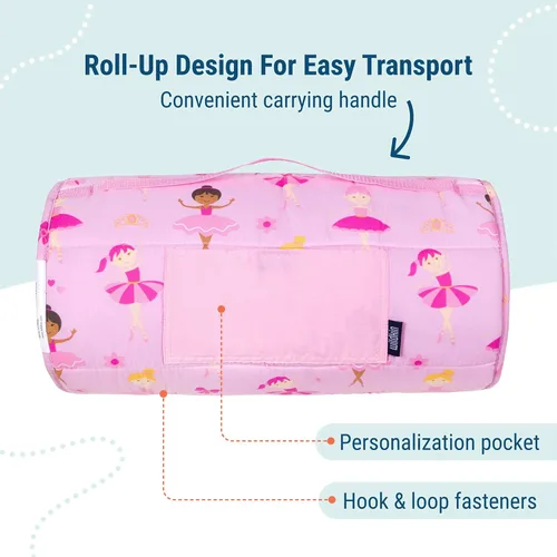 Vista 4 de Wildkin Alfombrilla para Siesta Infantil Original – Cómoda Alfombrilla para Dormir con Almohada, Ideal para Escuela y Viajes