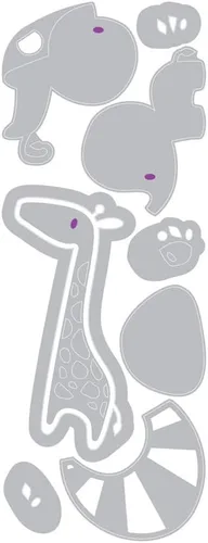 Vista 3 de Sizzix Thinlits - Juego de troqueles de animales de la selva bebé, 9 unidades, talla única, multicolor, 9 piezas