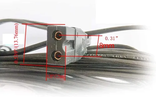 Vista 2 de daier Conector de mechero 12 V, 5 A, cable de alimentación CC para mininevera para el coche Mobicool NFA