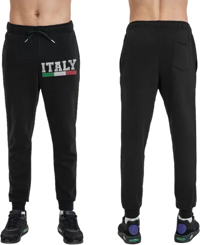 Vista 7 de TEEMAD Pantalones deportivos con la bandera italiana de Italia, pantalones deportivos de moda con bolsillos para hombre