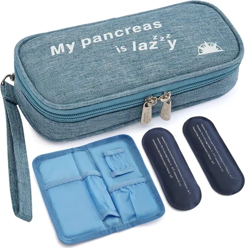 Vista 16 de apollo walker Funda de viaje para enfriar insulina, enfriador de medicamentos diabéticos aprobado por la TSA con bolsas de hielo y forro aislante