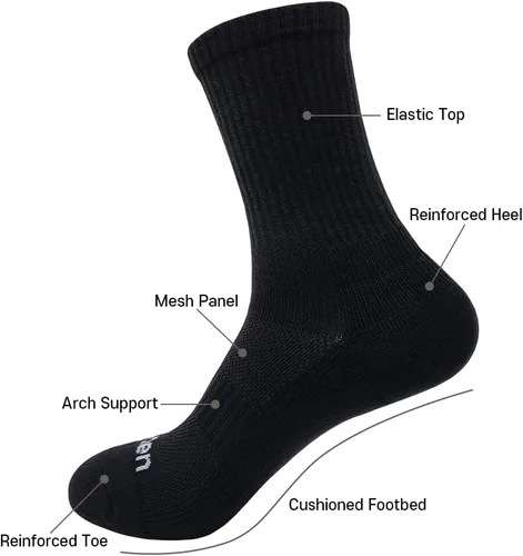 Vista 2 de Volden Calcetines deportivos de algodón para correr acolchados para hombres y mujeres