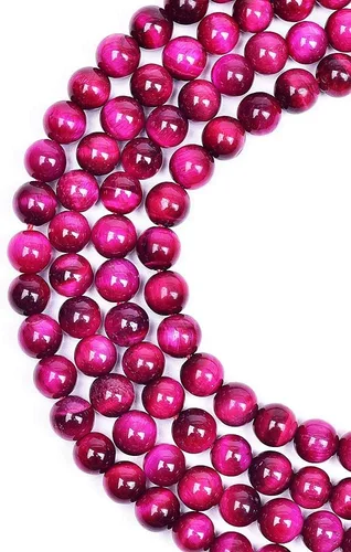 Vista 8 de Cuentas sueltas redondas naturales AAA+ de ojo de tigre azul oscuro, piedra energética, poder curativo para hacer pulseras y joyas, 1 cuerda de 15