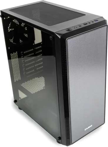 Vista 9 de Zalman S4 ATX Mid-Tower - Carcasa para computadora de escritorio, 2 ventiladores silenciosos de 4.724 in Diseño moderno, panel lateral tintado