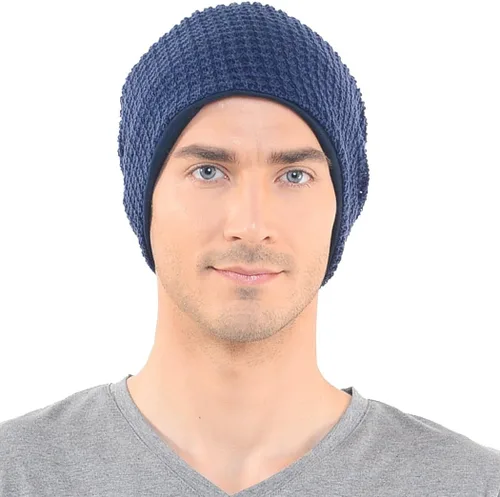 Vista 2 de FORBUSITE Gorro de punto largo holgado para hombre para verano e invierno, de gran