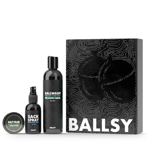 Vista 9 de Ballsy Paquete de saco, kit fresco para hombre, incluye gel de baño, spray desodorizante y colonia frotar, cuidado corporal para hombres, paquete