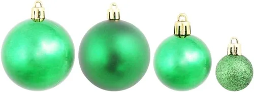 Vista 7 de YAFF Juego de 100 adornos para árbol de Navidad, juego de bolas de Navidad de plástico, inastillables y reutilizables, juego de bolas decorativas