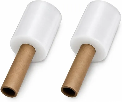 Vista 7 de Berta Paquete de 1 rollo elástico de 5 pulgadas – 1000 pies, calibre 80, envoltura de plástico transparente, mango de núcleo extendido, resistencia