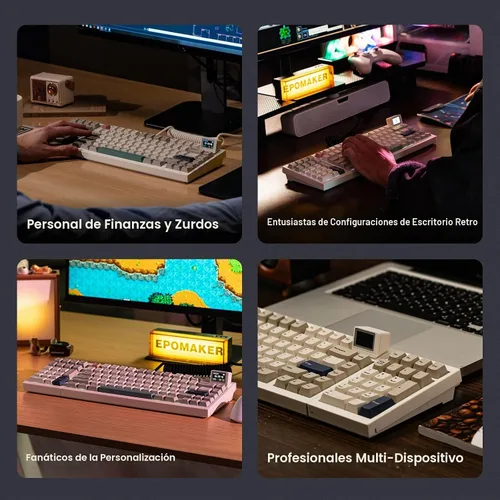 Vista 5 de EPOMAKER RT98 Teclado modular creativo para juegos retro con mini TV Right-Handed