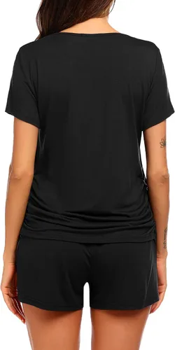 Vista 5 de Ekouaer Pijamas de lactancia para mujer, pijamas de lactancia materna, ropa de dormir suave, posparto, ropa de embarazo