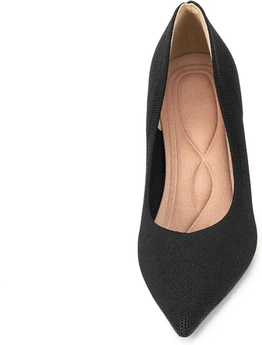 Vista 5 de LYTIYO Zapatos de tacón bajo con punta puntiaguda para mujer