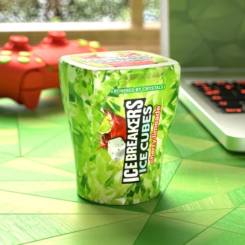 Vista 6 de ICE BREAKERS Ice Cubes - Botella de goma de mascar sin azúcar, 3.24 oz (40 piezas)