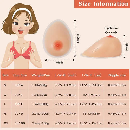 Vista 5 de Windsleeping Prótesis de silicona autoadhesiva, forma de seno, mastectomía, tetas falsas autoadherentes