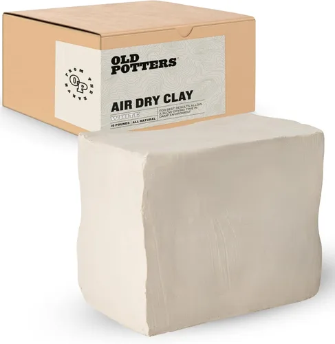 Vista 3 de Old Potters Arcilla Premium Seca al Aire, Gris, 10 libras, Arcilla de Modelado Completamente Natural.