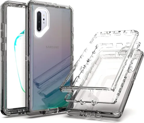 Vista 10 de YmhxcY Note 10 Plus - Funda con película de TPU flexible autorreparable (paquete de 2) y película protectora de pantalla para lente de cámara