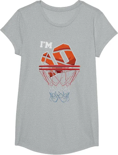 Vista 55 de Camiseta de regalo de cumpleaños con red de baloncesto de 10 años, Negro