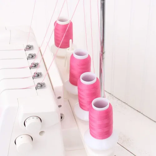 Vista 7 de Threadart Hilo de Serger Lanoso Elástico 3,280.8 ft Carretes Nylon, Aqua
