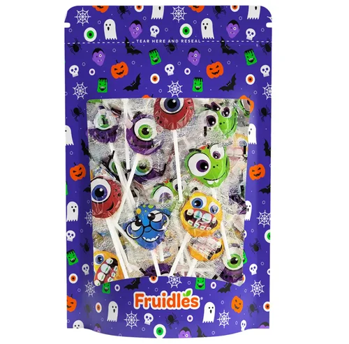 Vista 7 de Fruidles - Paleta de monstruo de Halloween, 20 unidades, dulces de monstruo variedad, ideal para rellenos de bolsas de golosinas de Halloween