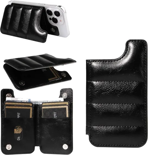 Vista 3 de [Cuero sintético + funda para teléfono] Compatible con Realme P1 Pro, compatible con Realme 12 Pro 5G / 12 Pro Plus 5G con soporte magnético