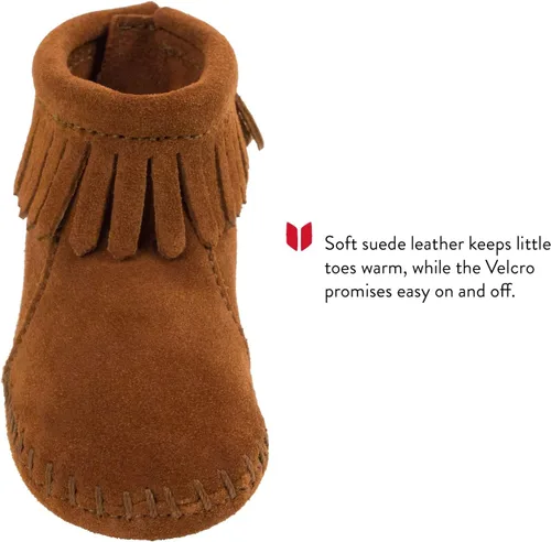 Vista 3 de Minnetonka Botín con solapa trasera de velcro (niño)