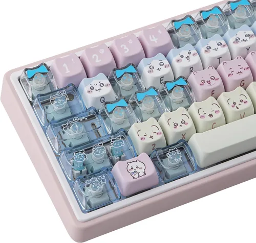 Vista 12 de 26 teclas personalizadas jalea de cristal de las teclas, teclas lindas material de la PC