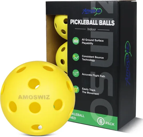 Vista 11 de Indoor Pickleball Balls, 6/12 Pack, 26 Holes