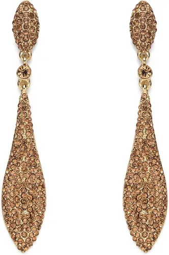 Vista 14 de EVER FAITH Pendientes colgantes de cristal austriaco para boda y baile de graduación, joyería con doble gota de agua para fiestas nupciales con 1