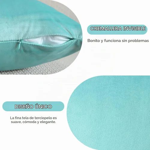 Vista 7 de OTOSTAR - Fundas de almohada decorativas de 16 x 16 pulgadas, fundas de cojín de terciopelo suave, fundas cuadradas para sofá, cama, sofá del hogar