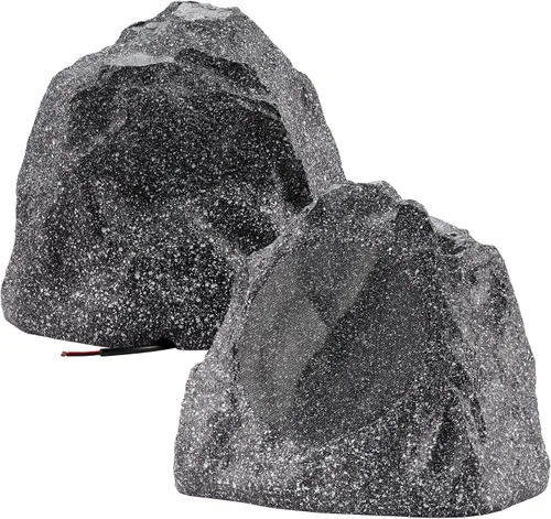 Vista 9 de Theater Solutions 2R4G altavoces tipo roca para exteriores (gris granito) Granito gris